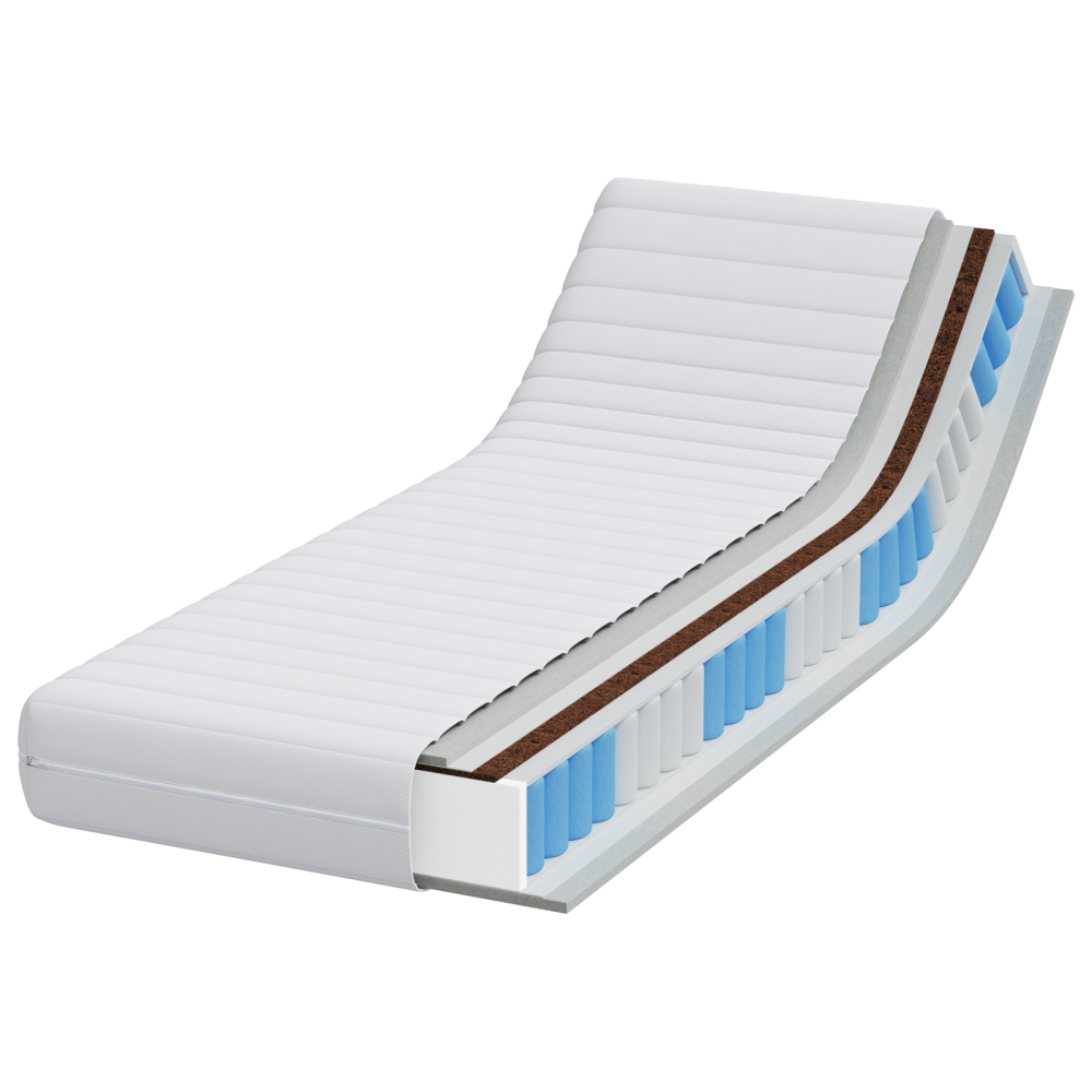 Produktbild för Madrass Vit 80 x 200 cm Pocketfjäder
