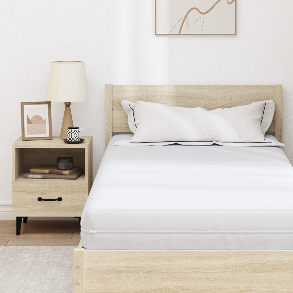 Produktbild för Madrass Vit 120 x 200 cm Pocketfjäder