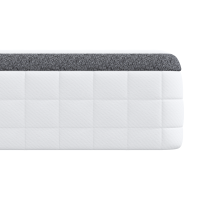 Produktbild för Madrass Vitt och Grått 90 x 200 cm Bonellfjäder