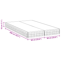 Produktbild för Madrass 2 pcs Vitt och Grått 60 x 200 cm Bonellfjäder