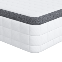 Produktbild för Madrass 2 pcs Vitt och Grått 60 x 200 cm Bonellfjäder