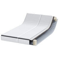 Produktbild för Madrass 2 pcs Vitt och Grått 60 x 200 cm Bonellfjäder