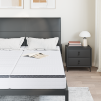 Produktbild för Madrass 2 pcs Vitt och Grått 70 x 200 cm Bonellfjäder