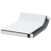 Produktbild för Madrass 2 pcs Vitt och Grått 70 x 200 cm Bonellfjäder