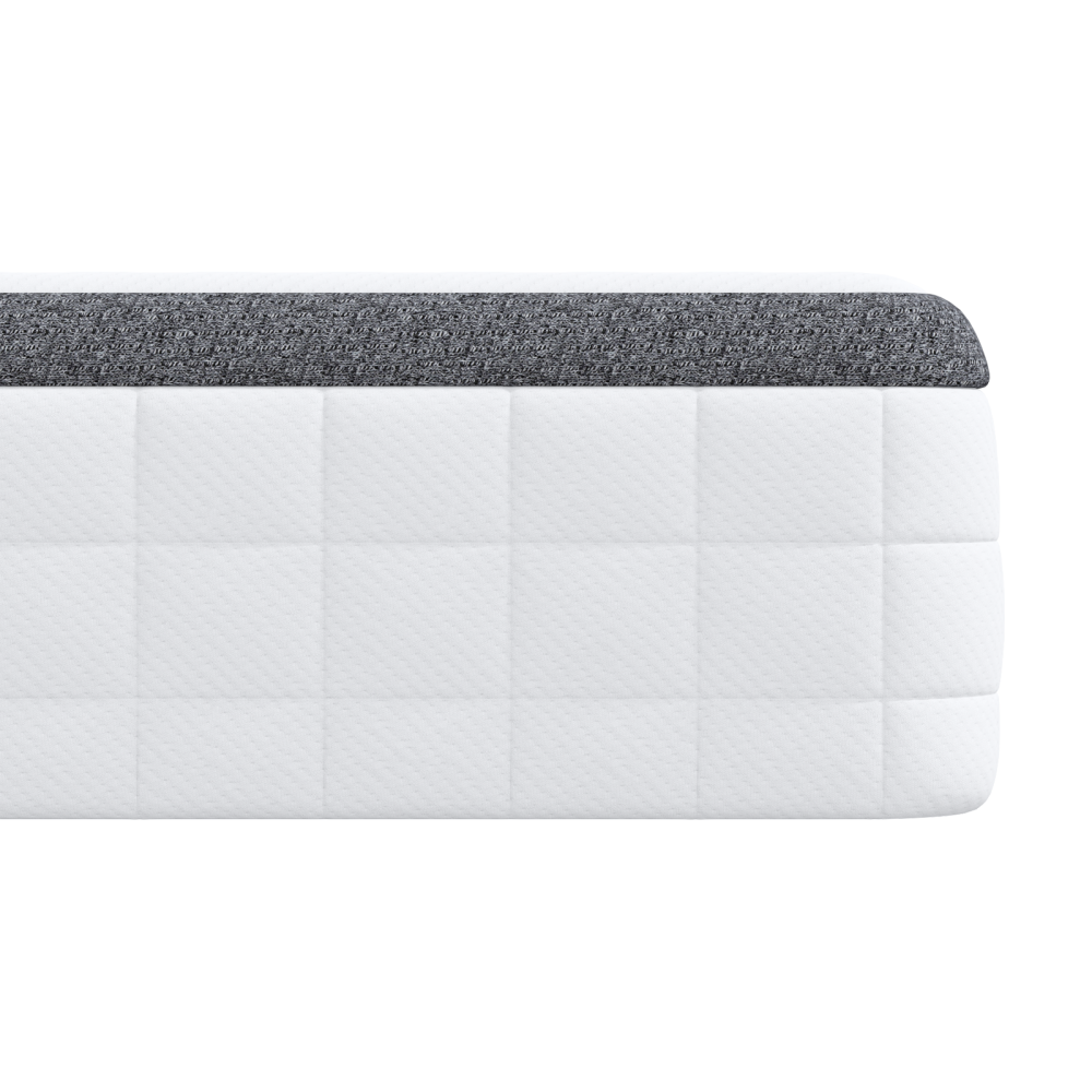 Produktbild för Madrass 2 pcs Vitt och Grått 80 x 200 cm Bonellfjäder