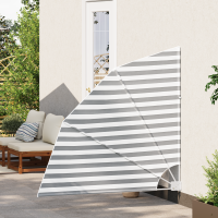Produktbild för Balkongskärm 140 x 140 cm Polyester Antracit och vitt