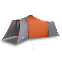 Produktbild för Tipi Tält med tak Grå och orange 492 x 492 x 275 cm taffeta