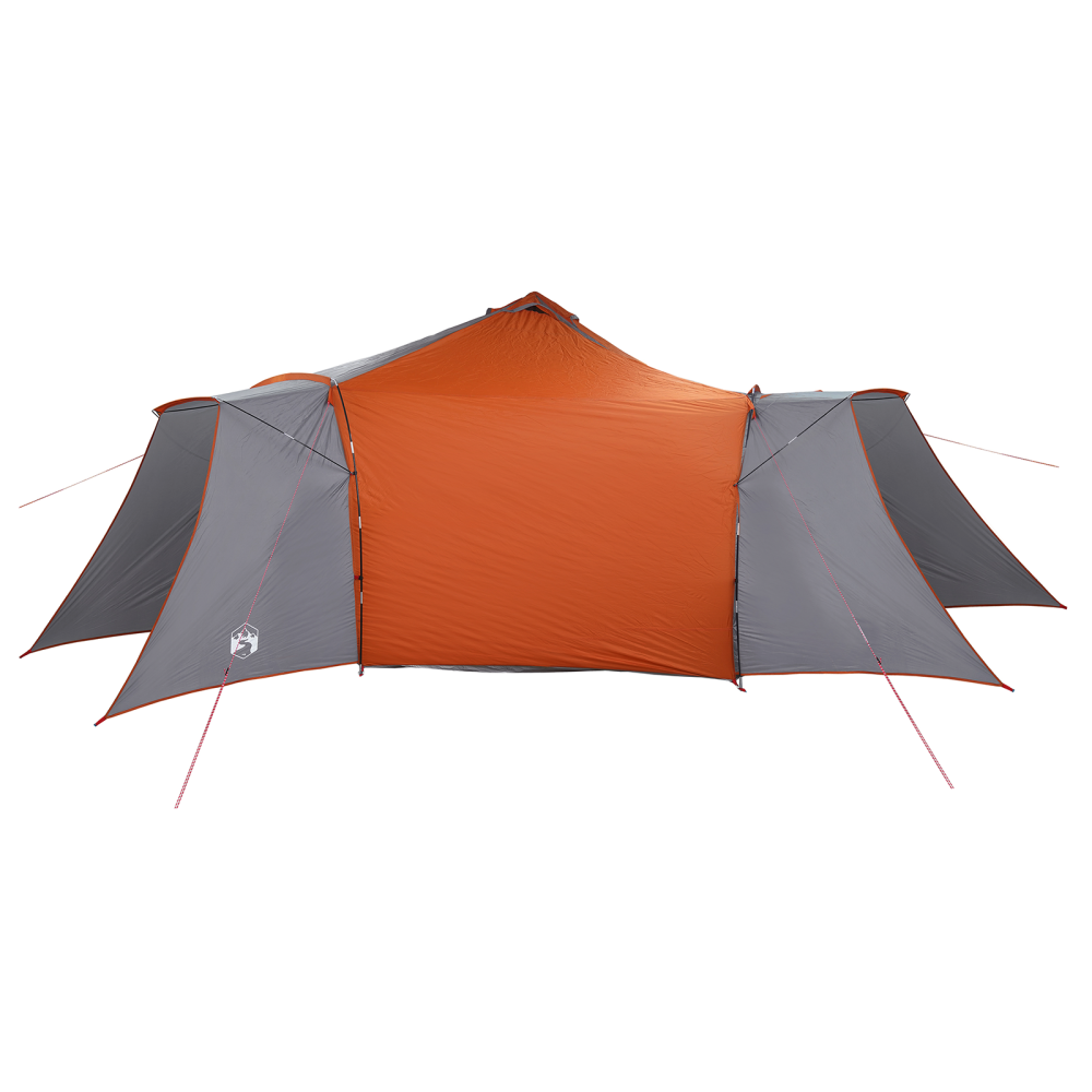Produktbild för Tipi Tält med tak Grå och orange 492 x 492 x 275 cm taffeta