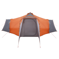 Produktbild för Tipi Tält med tak Grå och orange 492 x 492 x 275 cm taffeta