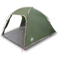 Produktbild för Stuga Tält med tak med lagring Grön 370 x 230 x 185 cm taffeta