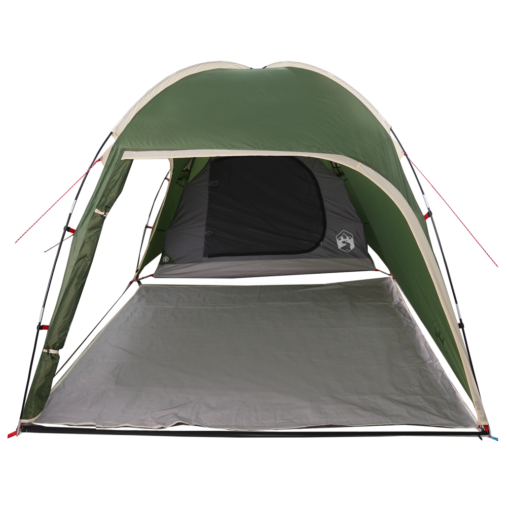 Produktbild för Stuga Tält med tak med lagring Grön 370 x 230 x 185 cm taffeta