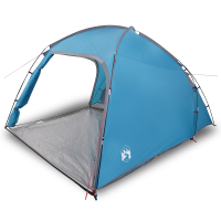 Produktbild för Stuga Tält med tak med lagring Blå 370 x 230 x 185 cm taffeta