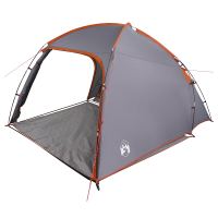 Produktbild för Stuga Tält med tak Grå och orange 370 x 230 x 185 cm taffeta