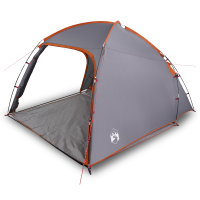 Produktbild för Stuga Tält med tak Grå och orange 370 x 230 x 185 cm taffeta