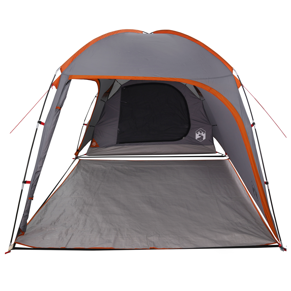 Produktbild för Stuga Tält med tak Grå och orange 370 x 230 x 185 cm taffeta