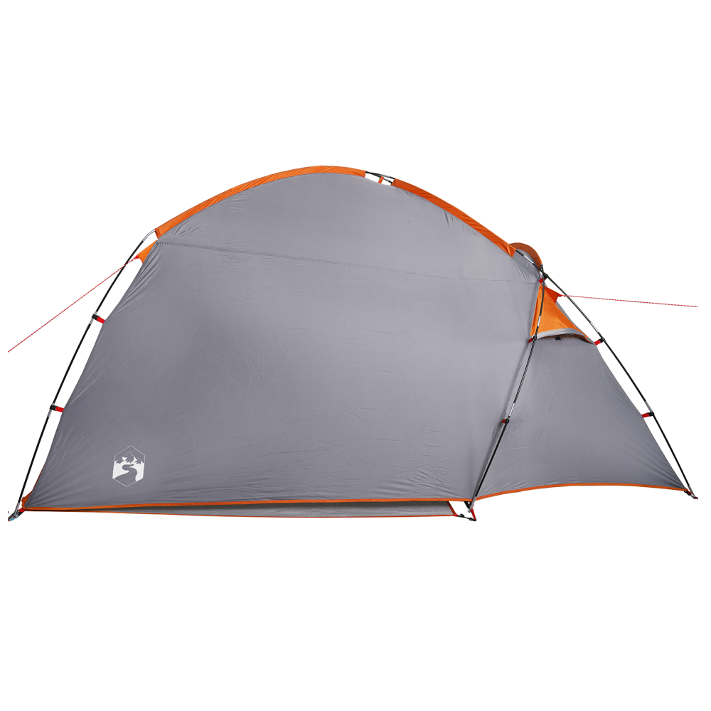 Produktbild för Stuga Tält med tak Grå och orange 370 x 230 x 185 cm taffeta