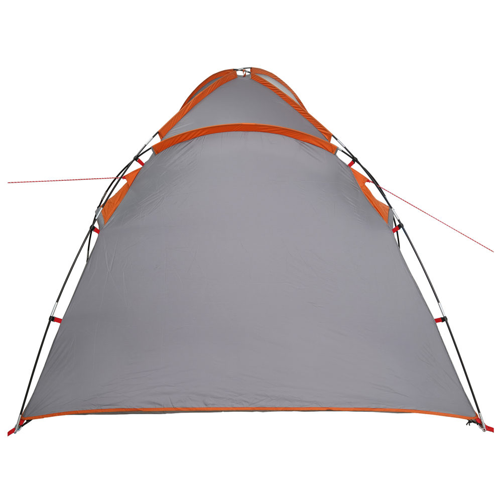 Produktbild för Stuga Tält med tak Grå och orange 370 x 230 x 185 cm taffeta