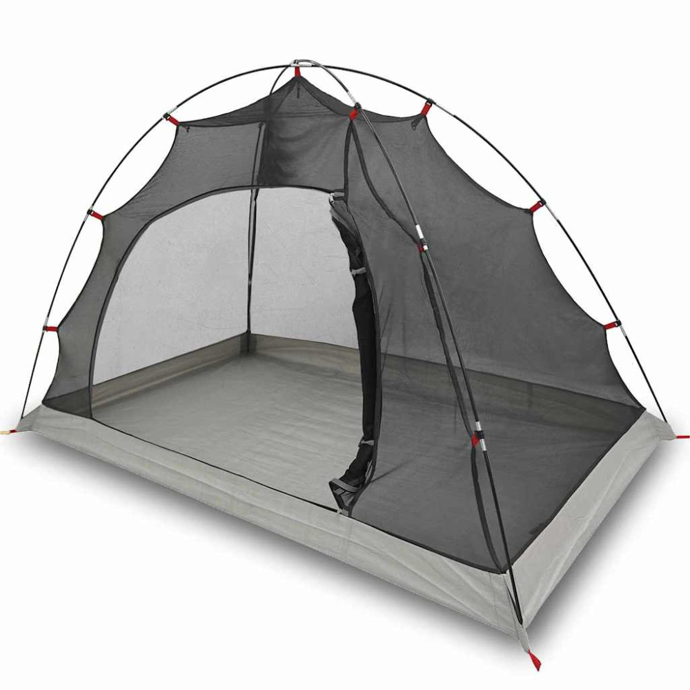 Produktbild för Tält med tak med lagring Grå och svart 236 x 108 x 120 cm
