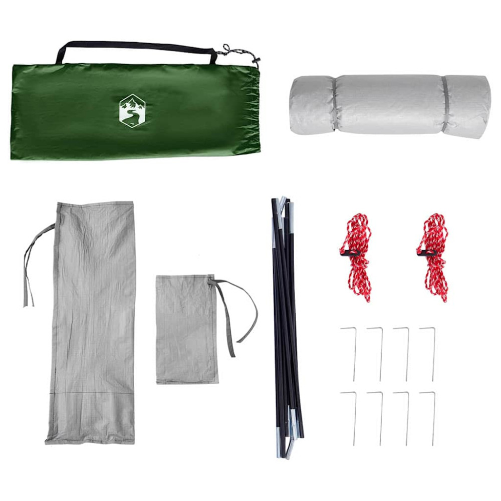 Produktbild för Innertält med tak med lagring Grön 280 x 220 x 176 cm taffeta