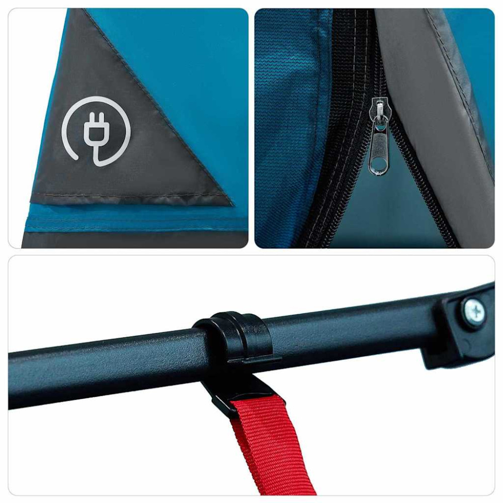 Produktbild för Innertält med tak med lagring Blå 280 x 220 x 176 cm taffeta