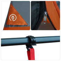 Produktbild för Innertält med tak Grå och orange 280 x 220 x 176 cm taffeta