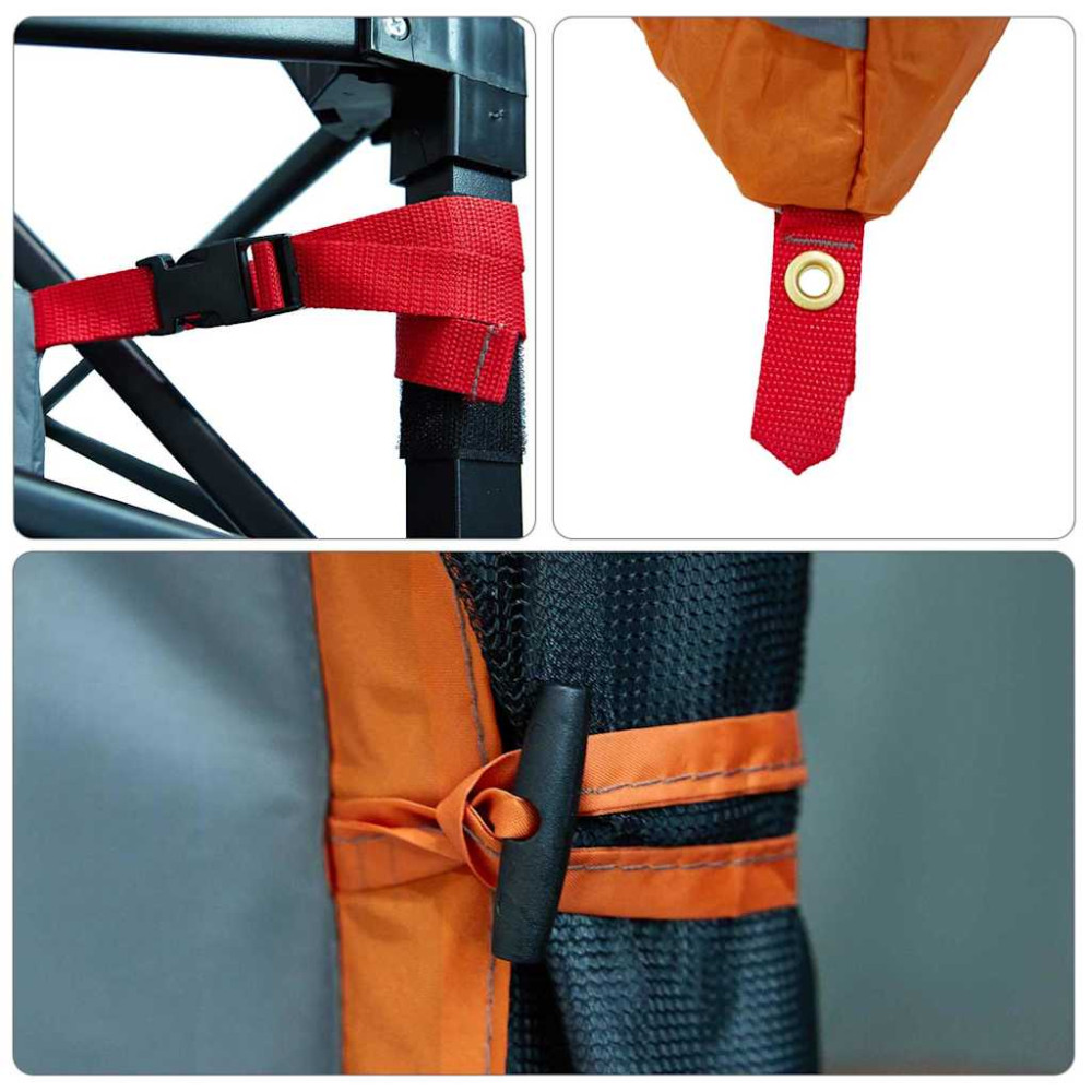 Produktbild för Innertält med tak Grå och orange 280 x 220 x 176 cm taffeta
