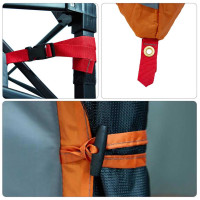 Produktbild för Innertält med tak Grå och orange 280 x 220 x 176 cm taffeta
