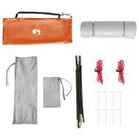 Produktbild för Innertält med tak Grå och orange 280 x 220 x 176 cm taffeta