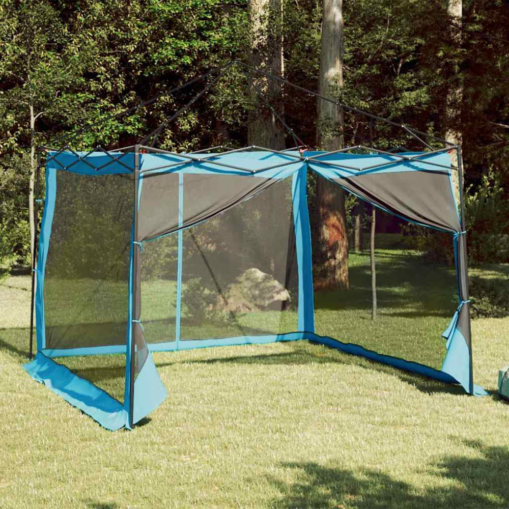 Produktbild för Innertält med tak med lagring Blå 303 x 303 x 196 cm taffeta