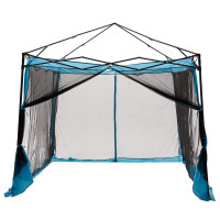 Produktbild för Innertält med tak med lagring Blå 303 x 303 x 196 cm taffeta
