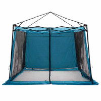 Produktbild för Innertält med tak med lagring Blå 303 x 303 x 196 cm taffeta
