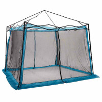Produktbild för Innertält med tak med lagring Blå 303 x 303 x 196 cm taffeta