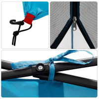 Produktbild för Innertält med tak med lagring Blå 303 x 303 x 196 cm taffeta
