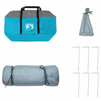 Produktbild för Innertält med tak med lagring Blå 291 x 291 x 240 cm taffeta