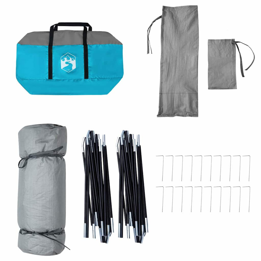 Produktbild för Innertält med tak med lagring Blå 520 x 520 x 190 cm taffeta