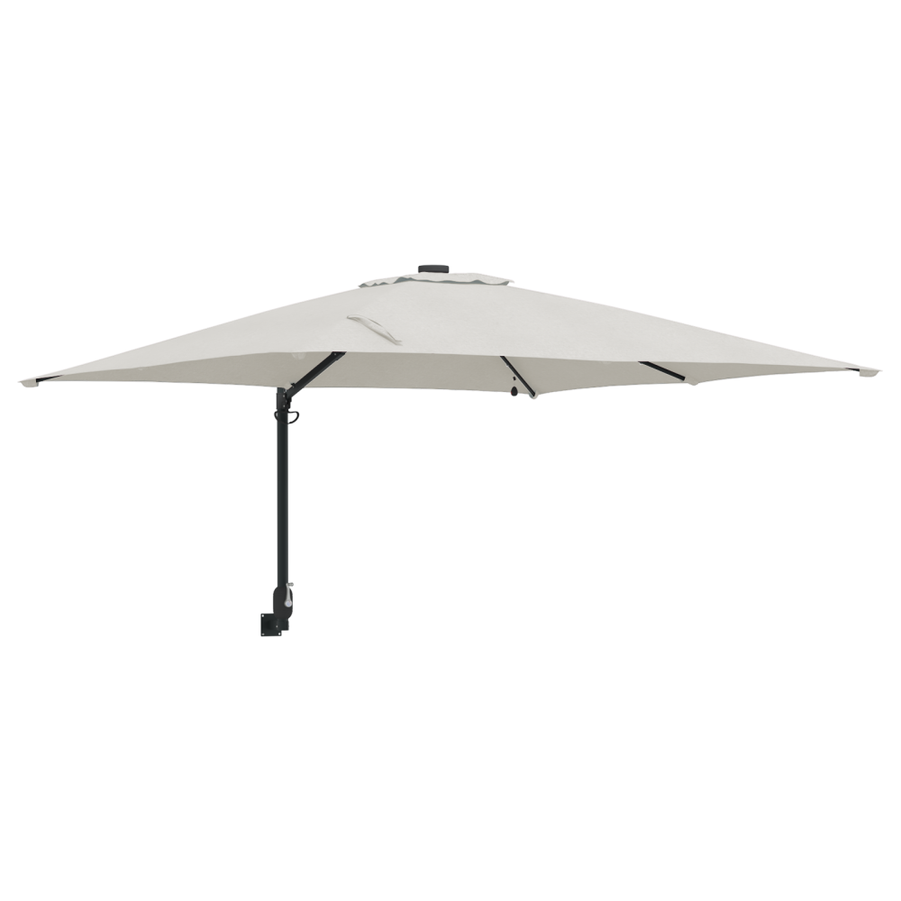 Produktbild för Trädgårdsparasol Sand 248,5 x 247,5 x 160 cm Polyester och Stål