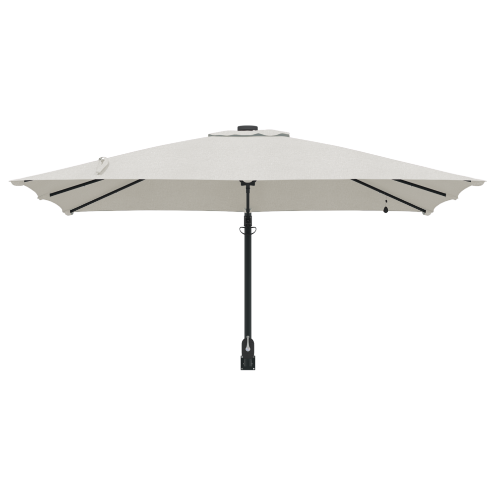 Produktbild för Trädgårdsparasol Sand 248,5 x 247,5 x 160 cm Polyester och Stål