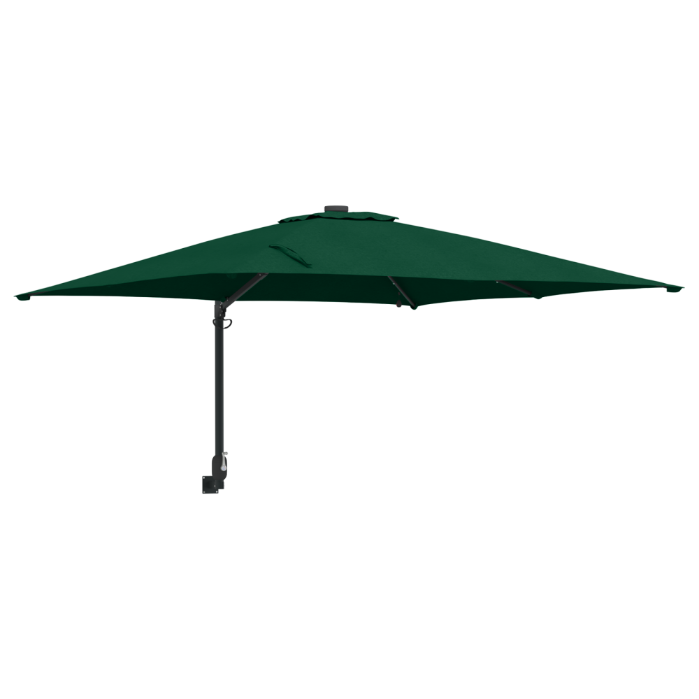 Produktbild för Trädgårdsparasol Grön 248,5 x 247,5 x 160 cm Polyester och Stål
