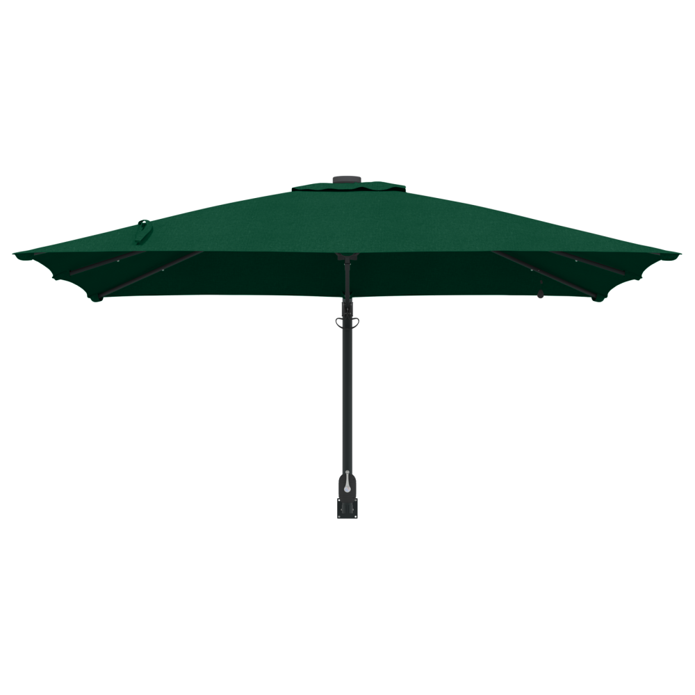 Produktbild för Trädgårdsparasol Grön 248,5 x 247,5 x 160 cm Polyester och Stål