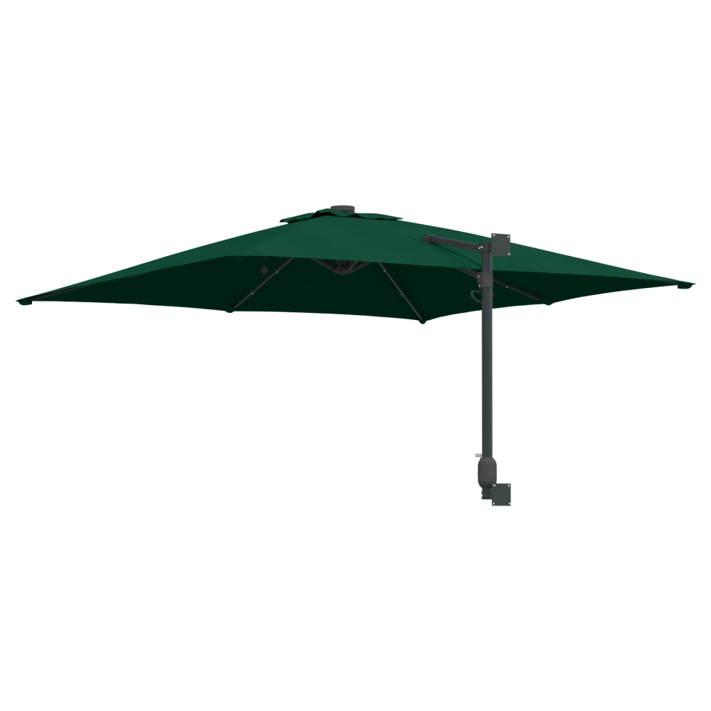 Produktbild för Trädgårdsparasol Grön 248,5 x 247,5 x 160 cm Polyester och Stål