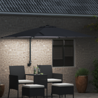 Produktbild för Trädgårdsparasol Antracit 248,5 x 247,5 x 160 cm
