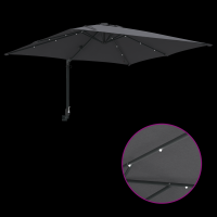 Produktbild för Trädgårdsparasol Antracit 248,5 x 247,5 x 160 cm
