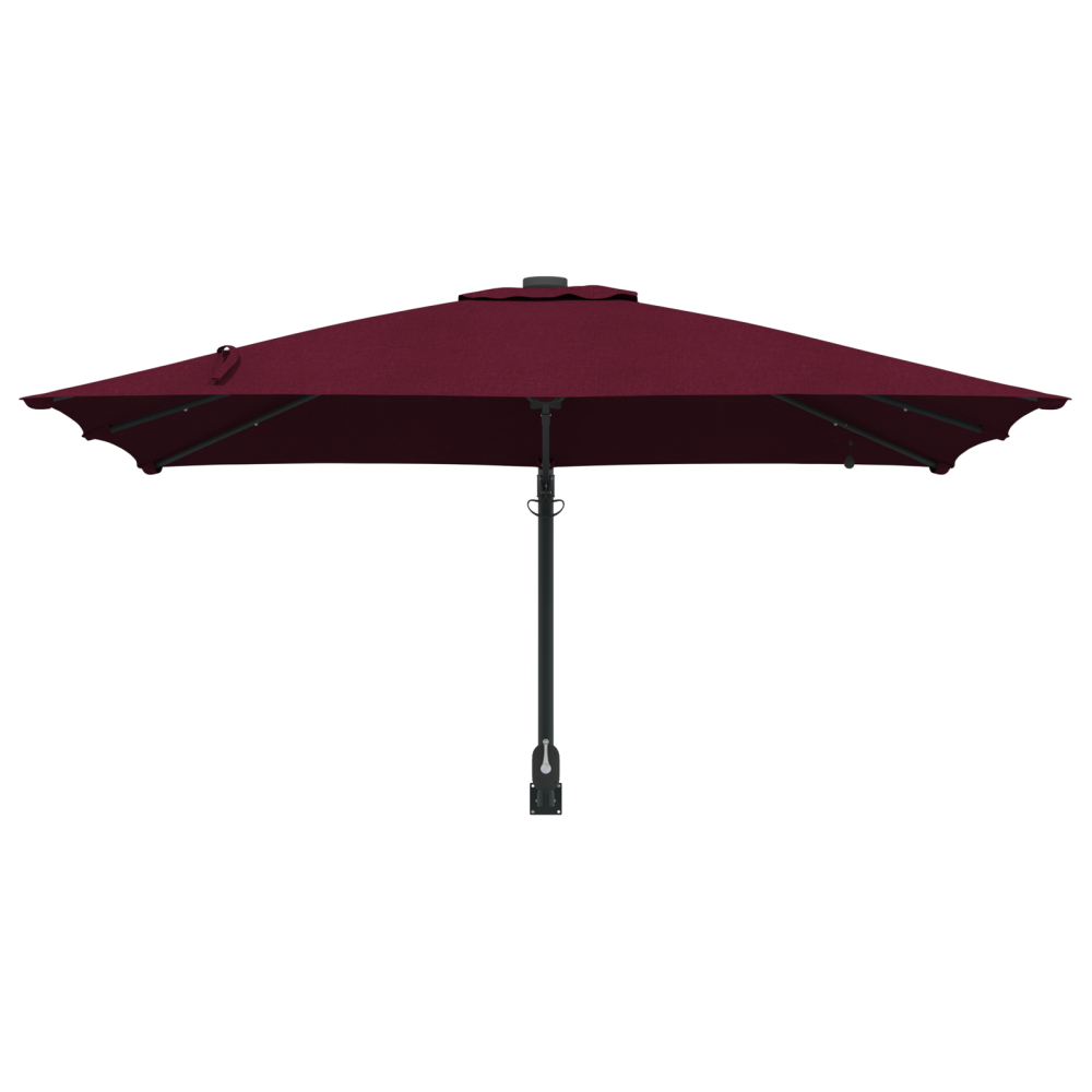 Produktbild för Trädgårdsparasol Bordeaux Röd 248,5 x 247,5 x 160 cm