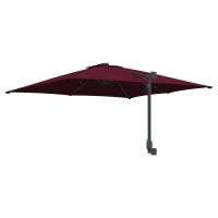 Produktbild för Trädgårdsparasol Bordeaux Röd 248,5 x 247,5 x 160 cm