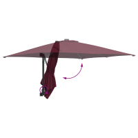 Produktbild för Trädgårdsparasol Bordeaux Röd 248,5 x 247,5 x 160 cm