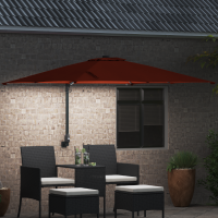 Produktbild för Trädgårdsparasol Terracotta 248,5 x 247,5 x 160 cm