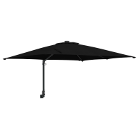Produktbild för Trädgårdsparasol med LED -remsljus Svart 248,5 x 247,5 x 160 cm