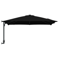 Produktbild för Trädgårdsparasol med LED -remsljus Svart 248,5 x 247,5 x 160 cm