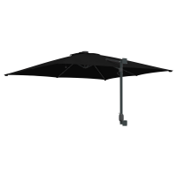 Produktbild för Trädgårdsparasol med LED -remsljus Svart 248,5 x 247,5 x 160 cm