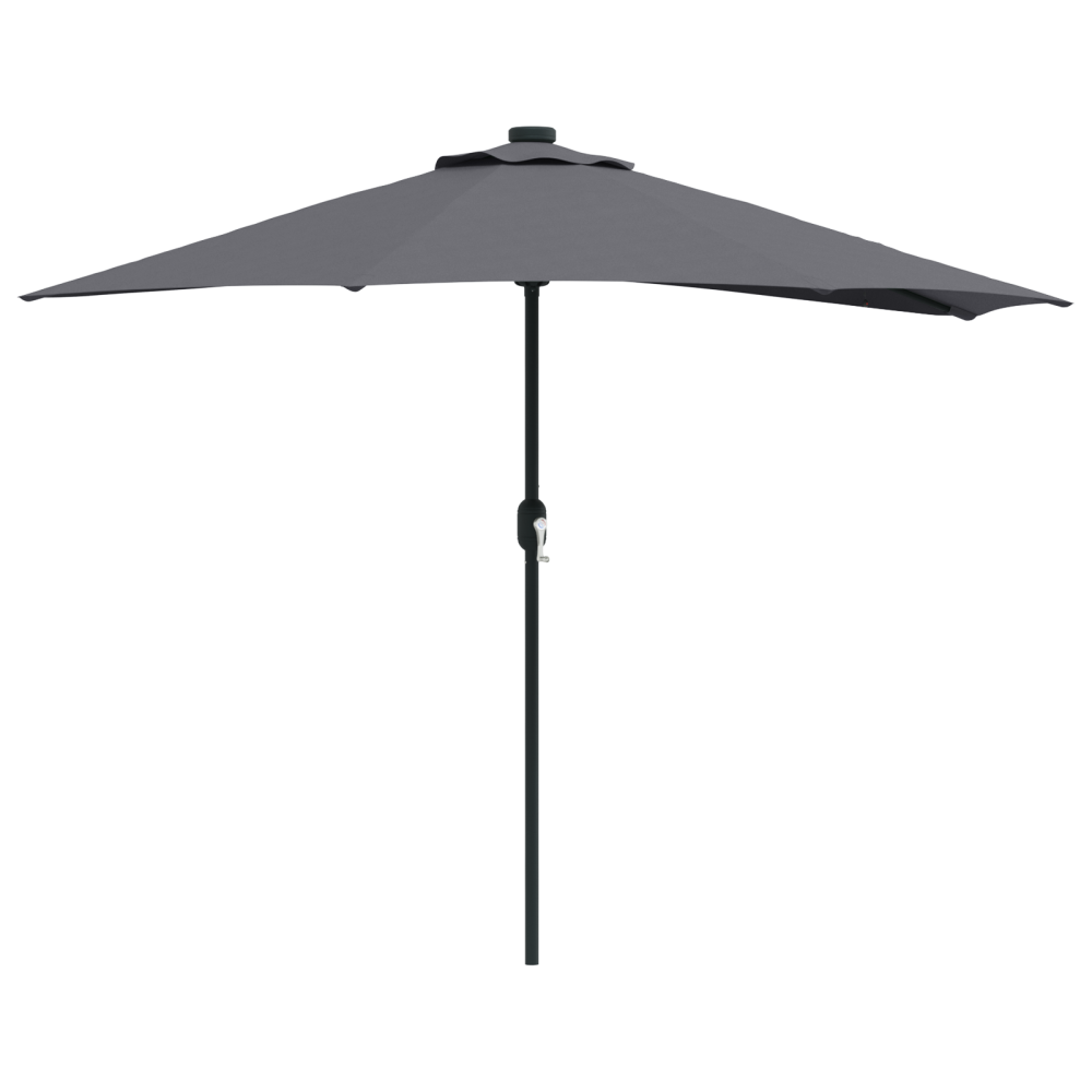 Produktbild för Trädgårdsparasol Antracit 294 x 150 x 224 cm Polyester och Stål